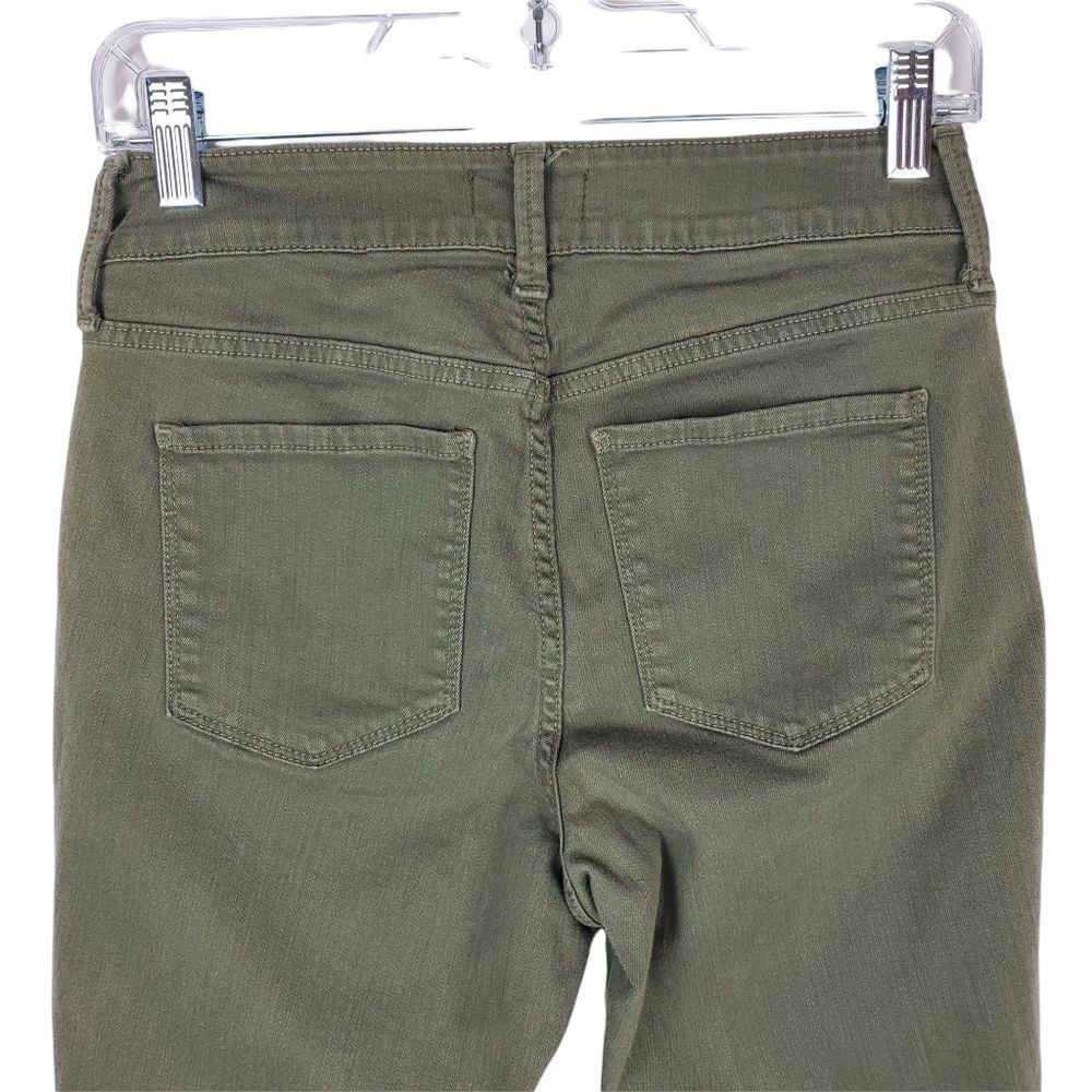 NYDJ ALINA Convertible Ankle Lift Tuck Denim Olive Green Skinny Jeans High Rise - Picture 4 of 8